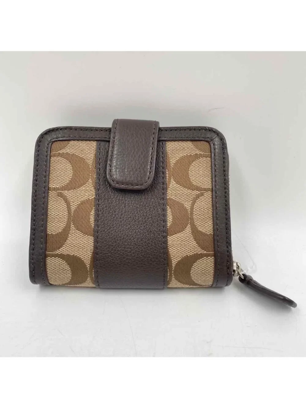 Coach Signature C Small Women's Tan Brown Leather Luxe  Wallet